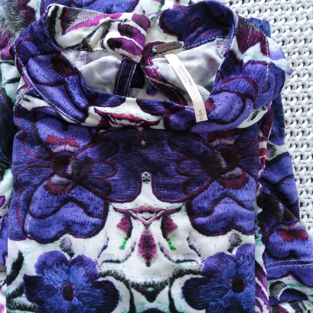 Free People Purple Floral Dress Size Small